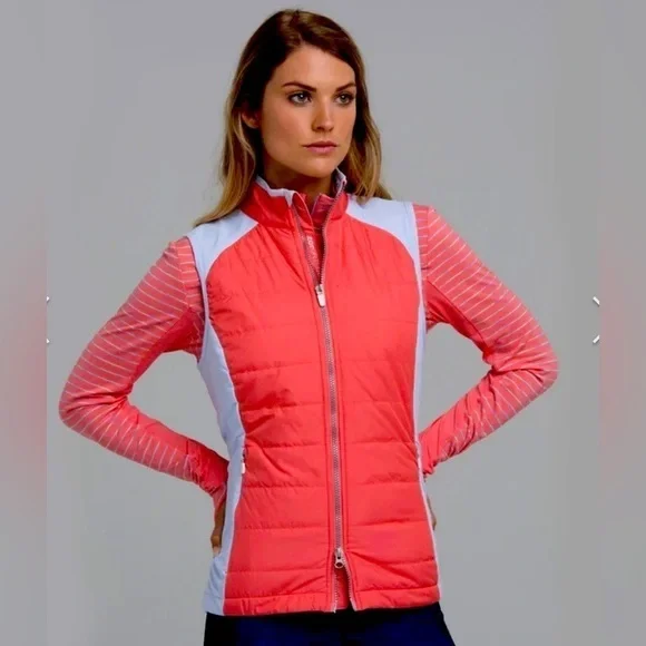 Zero Restriction Tess Vest Womens Primaloft Dual Direction Zipper Pink Sz M - Picture 1 of 11